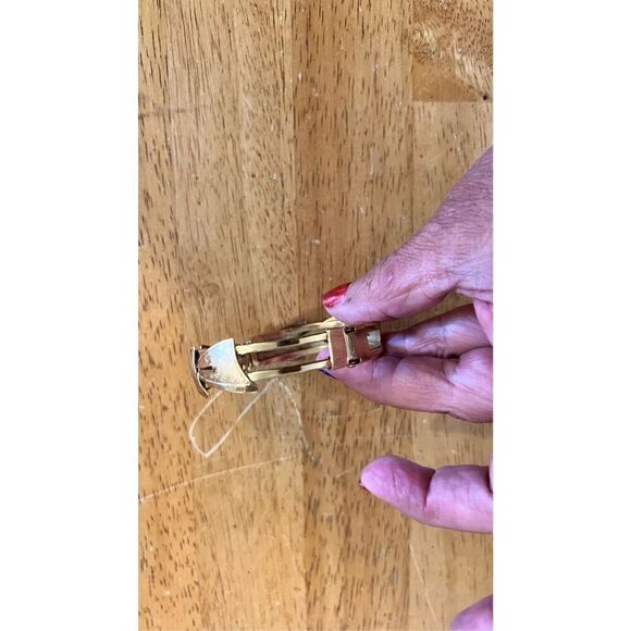 Karatclad by Bell Vintage Gold Tone Bracelet Jade Stone - Picture 4 of 13